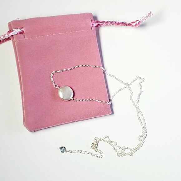 Fine Jewelry Sterling Silver Freshwater Baroque Pearl Necklace NEW WITH GIFT BAG - Picture 9 of 11